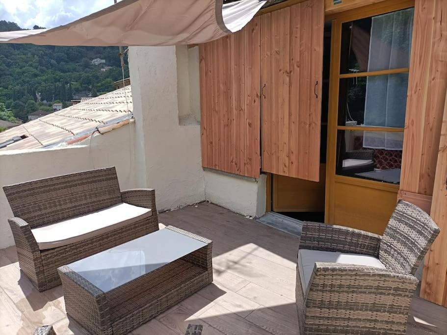 Grand Gîte terrasses Largentière Esterno foto